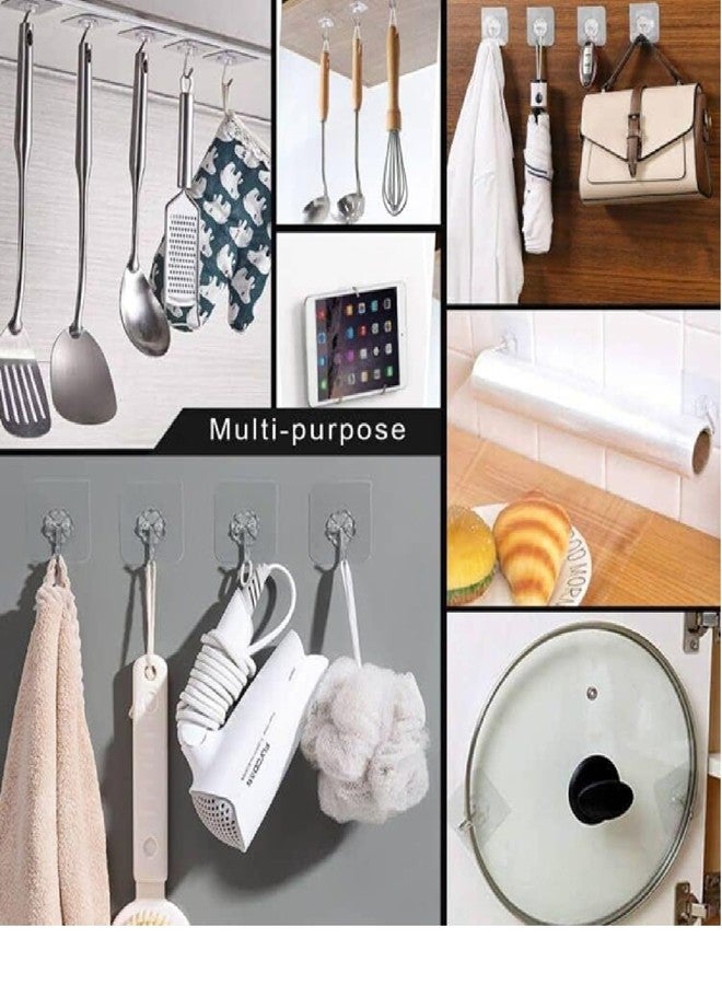 Winberg Self-Adhesive Wall Hooks, 20 Pieces, Stainless Steel, Multi-Purpose Bathroom Kitchen Hooks HFLW20 - Image 3